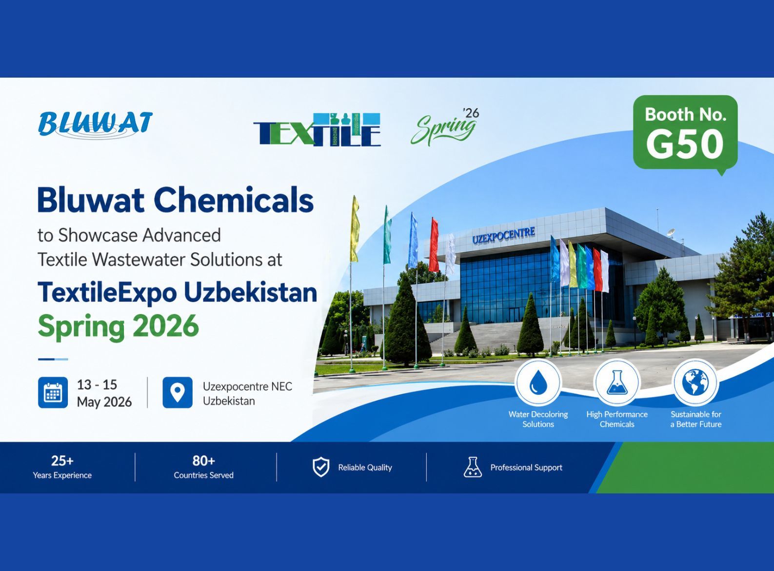 Laatste bedrijfsblogs Hoe Bluwat Chemicals textiel afvalwaterzuiveringsprojecten in Oezbekistan ondersteunt