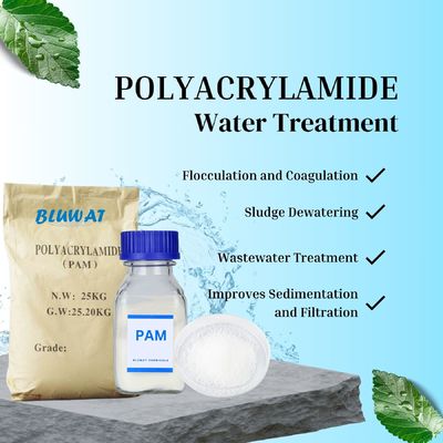 kopen Anionische Cationische Niet-ionische Polyacrylamide PAM Polyelectrolyt voor waterbehandeling Flocculatie en Coagulatie online vervaardiging
