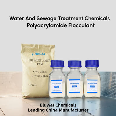 kopen Polyacrylamide PAM Polyelectrolyte Chemische stoffen voor de behandeling van water en rioolwater gebruikt in de stp-installatie online vervaardiging