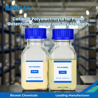kopen Kationische polyelectrolyte kwartenaire ammoniumpolymeer voor papierbehoud, drainage en droge sterkte. online vervaardiging