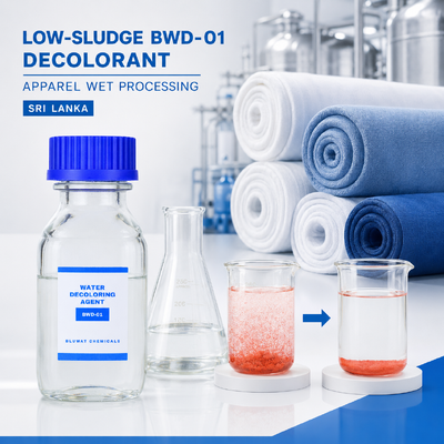 Kopen Low-Sludge BWD-01 Waterverfmiddel voor kledinggoed natte verwerking afvalwater in Sri Lanka online vervaardiging