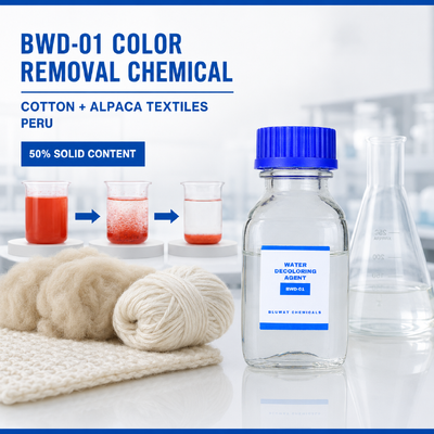 Kopen BWD-01 Chemische kleurverwijderingsmiddelen voor textiel afvalwater van katoen en alpaca in Peru online vervaardiging