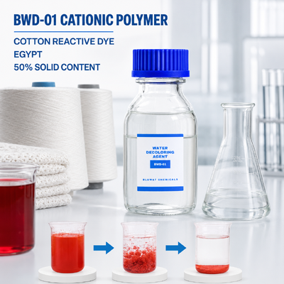 Kopen BWD-01 Kationisch polymeer voor de behandeling van afvalwater met reactieve kleurstoffen voor katoen in Egypte online vervaardiging