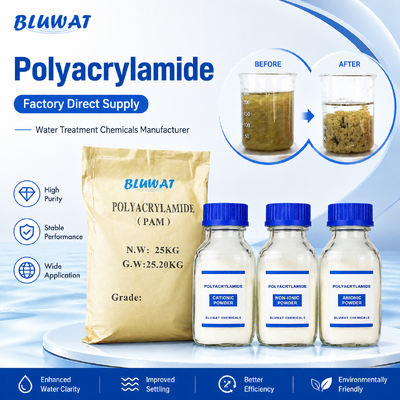Kopen Blufloc Anionic Cationic Nonionic Polyacrylamide Powder For Water Treatment, Mining and Industrial Separation online vervaardiging