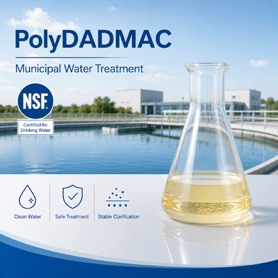 Kopen NSF-certified High-charge Cationic PolyDADMAC Liquid Quaternary Ammonium Polymer with 20%, 40%, 50% Solid Content online vervaardiging