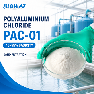 Kopen 45-55% Basicity 25kg Bag PAC-01 Polyaluminium Chloride for Sand Filtration Pretreatment online vervaardiging