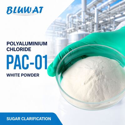 Kopen 45-55% Basiciteit Witte poeder PAC-01 Polyaluminiumchloride voor suikeropklaring online vervaardiging