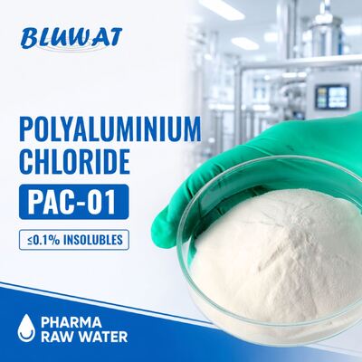 Kopen PAC-01 Spuitgedroogd Polyaluminiumchloride met maximaal 0,1% onoplosbare stoffen voor voorbehandeling van farmaceutisch ruw water online vervaardiging