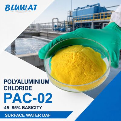 Kopen 45-85% Basiciteit Gesproeid PAC-02 Polyaluminiumchloride voor oppervlaktewater DAF-behandeling online vervaardiging