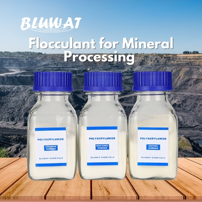 Polymer Polyelectrolyte Flocculant voor mineraalverwerking Steenkoolwassen Zandwassen Sedimentatie of centrifugatie